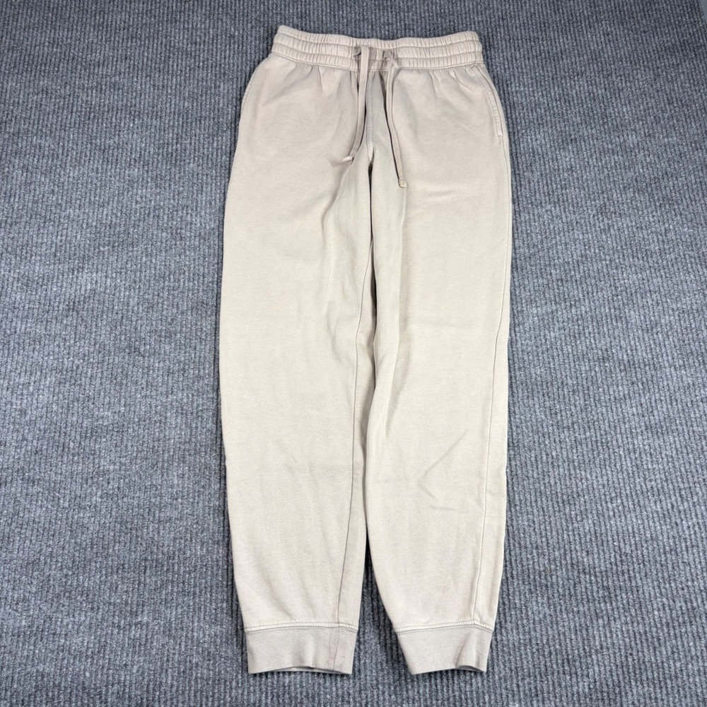 H&M Joggers Mens S Regularβ Fit Beige Sweatpants Drawstring Elastic Waist